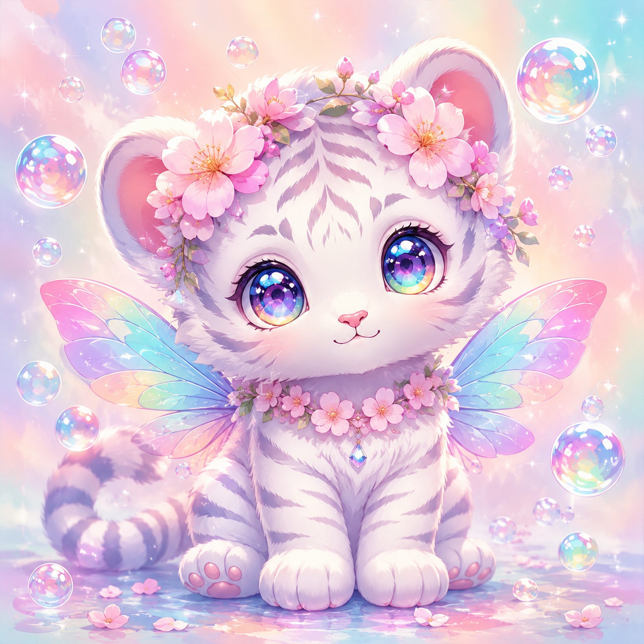 Fairy Paws Tiger Cub Diamond Painting Kit