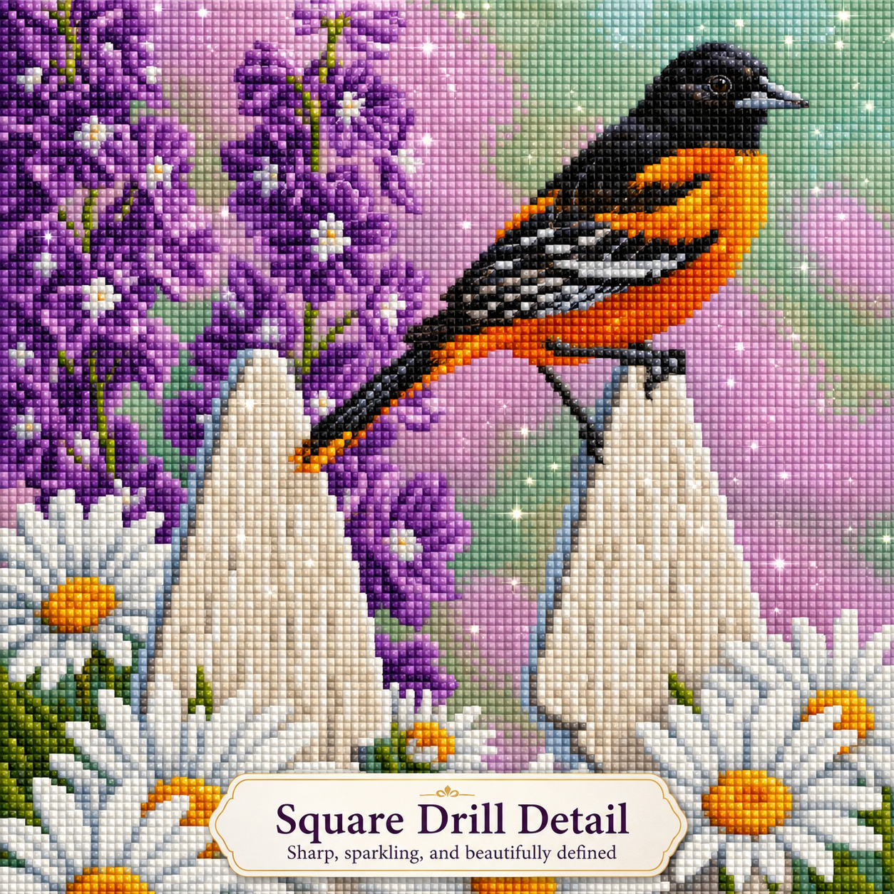 Summer Oriole & Daisy Diamond Painting Kit