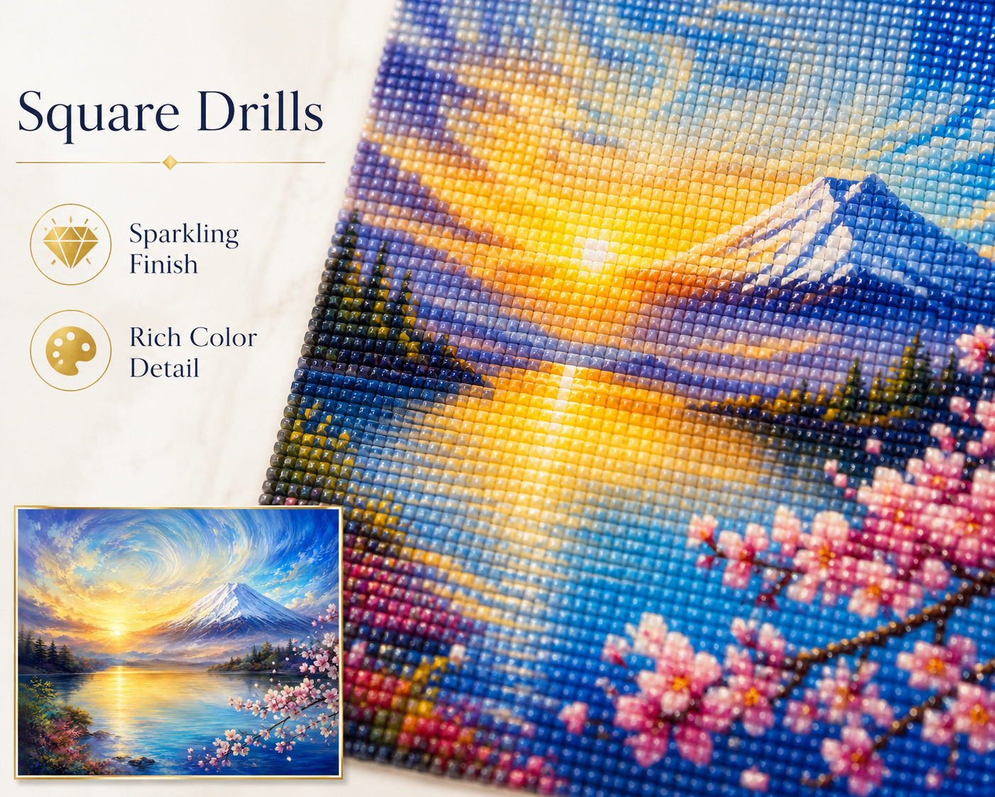 Mount Fuji Sunrise Diamond Painting Kit