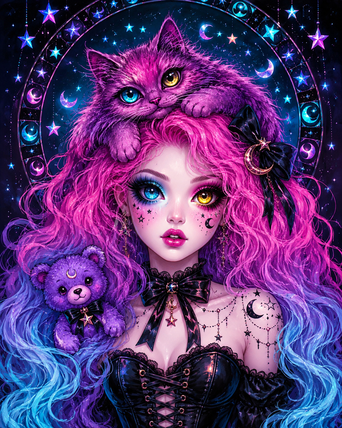 Mystic Moon Lily Diamond Painting Kit