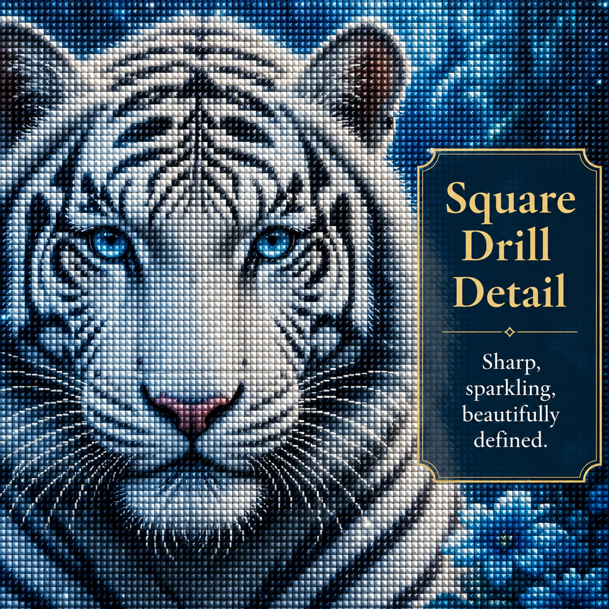 Glacial Guardian White Tiger Diamond Painting Kit
