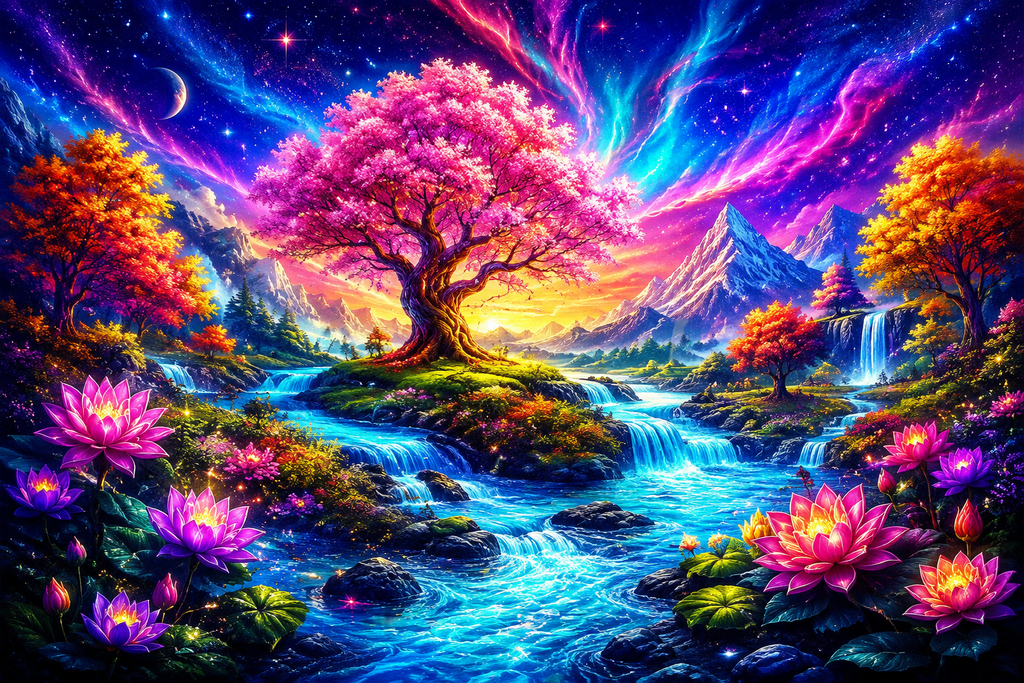 Ethereal Blossom Tree Diamond Painting Kit