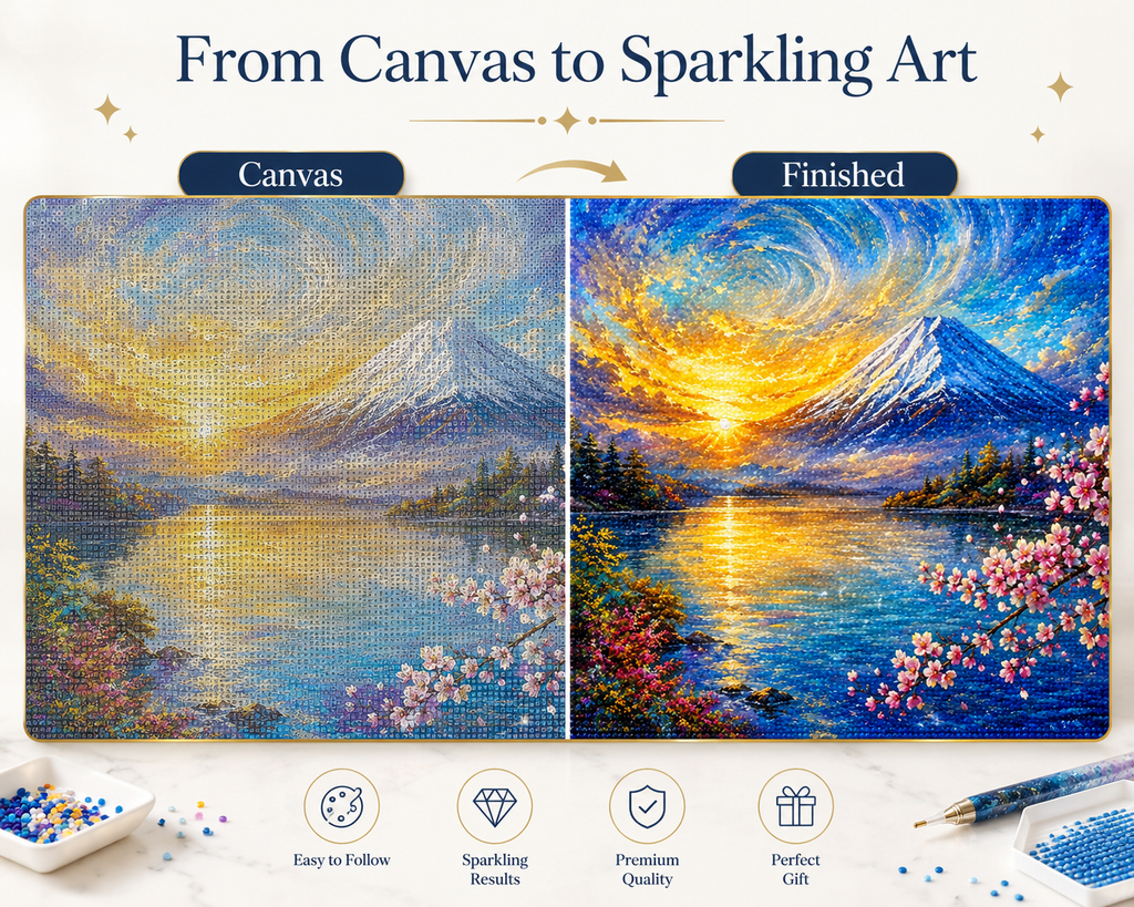Mount Fuji Sunrise Diamond Painting Kit