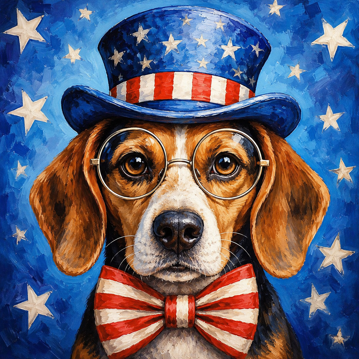 Stars & Stripes Beagle Diamond Painting Kit