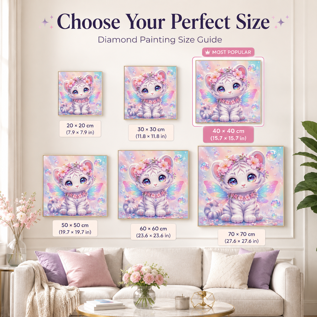 Fairy Paws Tiger Cub Diamond Painting Kit