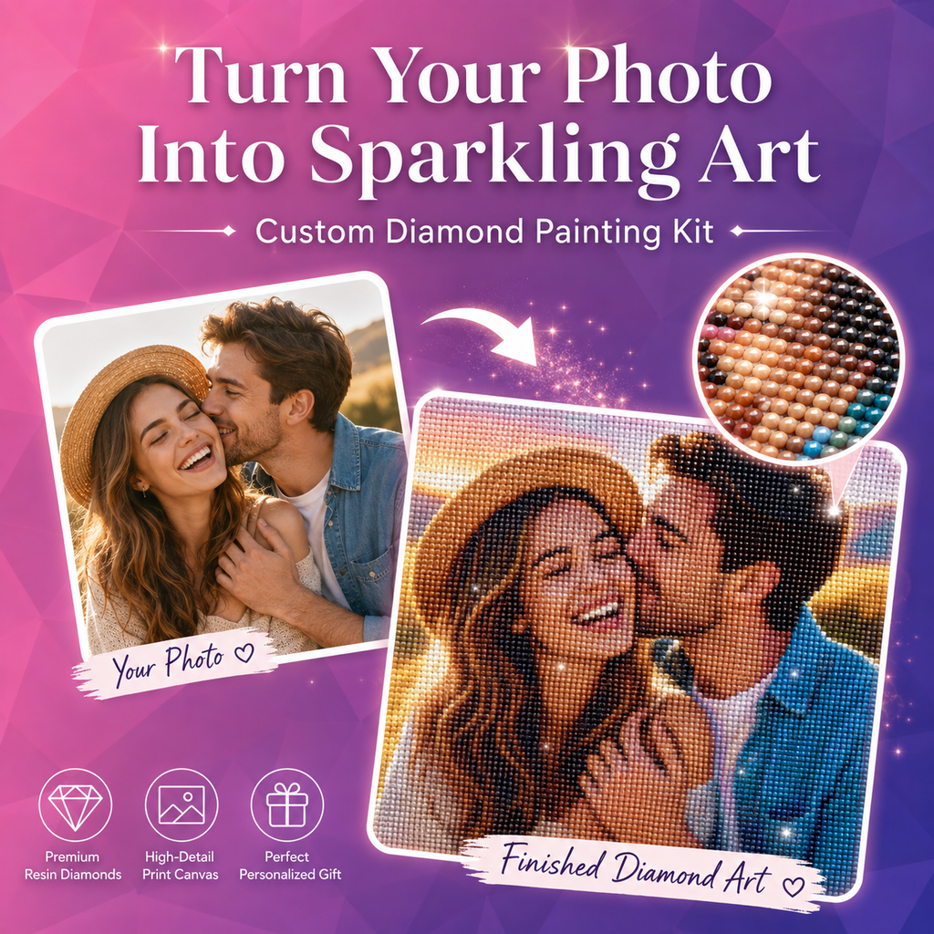 Custom Diamond Painting Kit – Personalized Photo Diamond Art