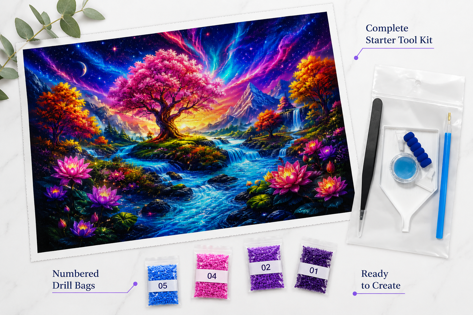 Ethereal Blossom Tree Diamond Painting Kit