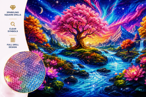 Ethereal Blossom Tree Diamond Painting Kit
